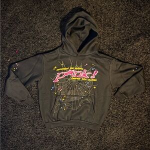 Black Hoodie Sp5der Hoodie
